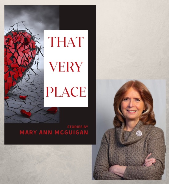 That Very Place book cover and the photo of the author